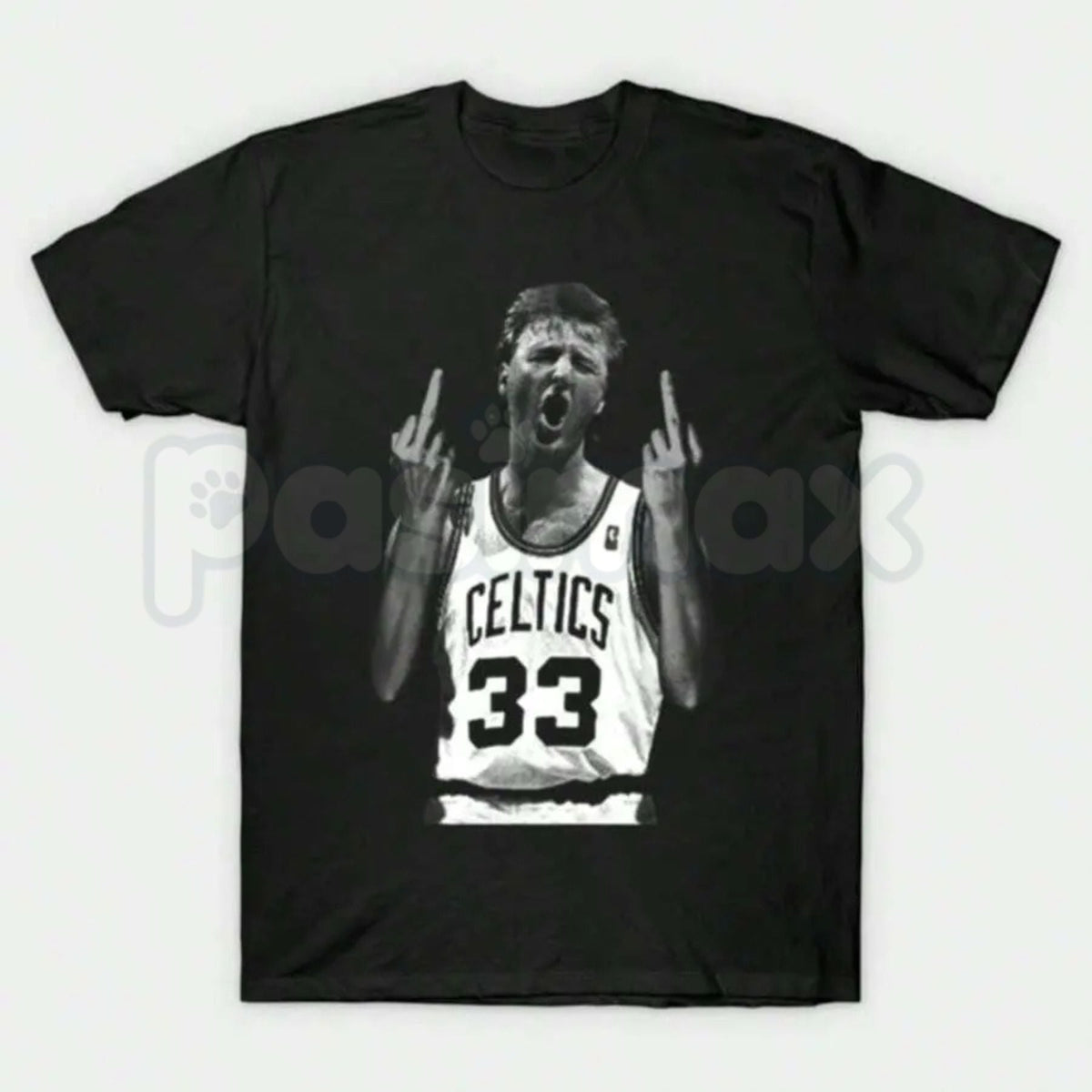 Larry Bird Retro 90s Graphic T-Shirt – Vintage Boston Basketball Men's Tee, Premium 100% Cotton Hardwood Legend Top, Soft Lived-In Heavyweight Sportswear Heritage Shirt, Made in USA