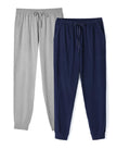 DAVID ARCHY Men's Pajama Pants Cotton Bottoms Soft Lightweight Loungewear with Drawstring and Pockets 2 Pack