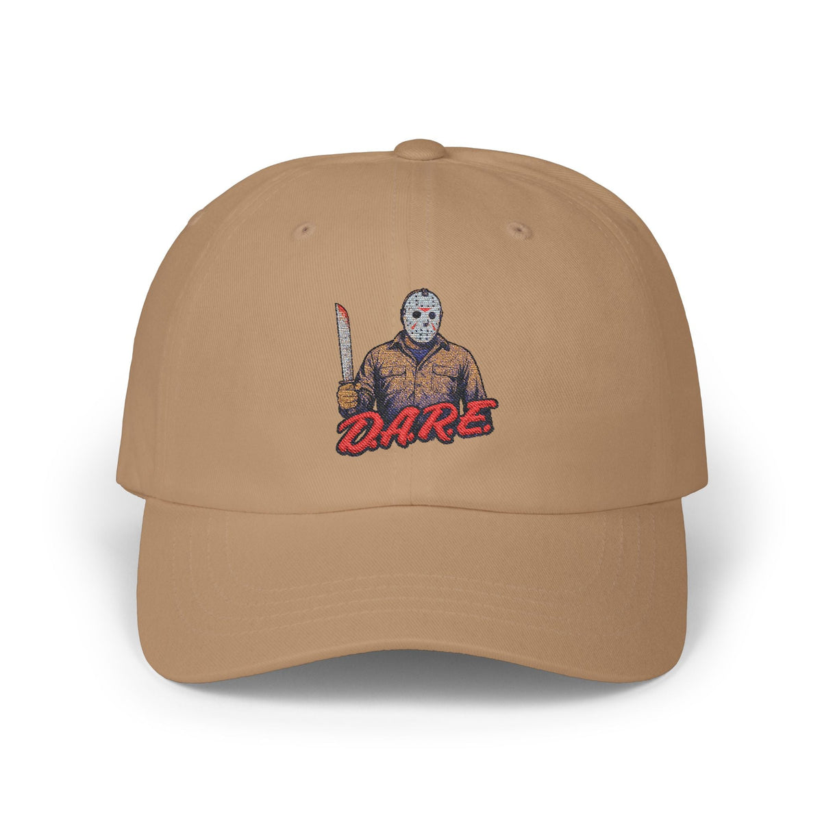 Jason Voorhees D.A.R.E. Parody Dad Hat – 80s Horror Meme Printed Cap