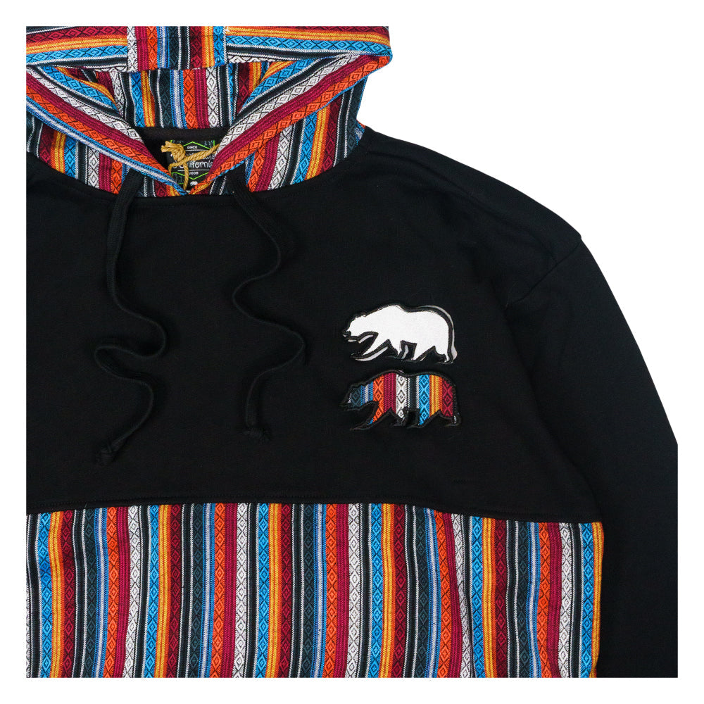 Removable Bear Taos Black Tall Pullover Hoodie