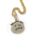 Hip-hop cartoon zircon spiky-head avatar necklace