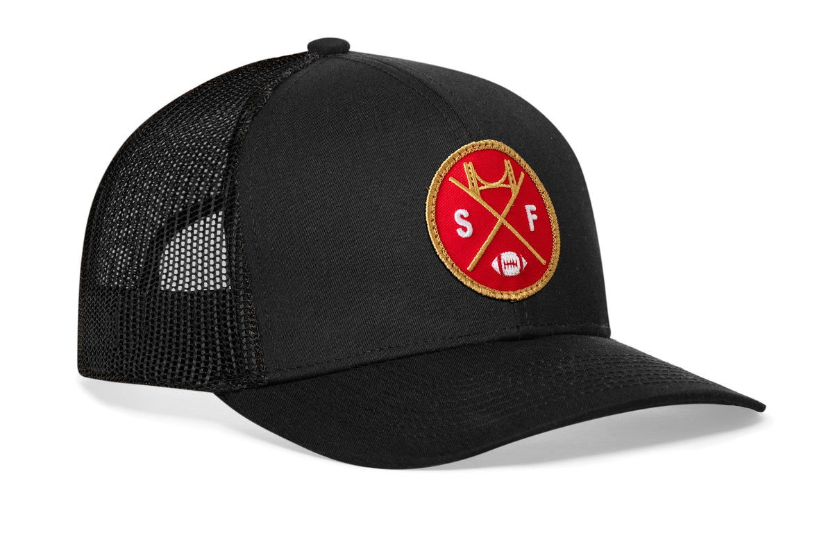 San Francisco Football Trucker Hat  |  Red SF X Snapback