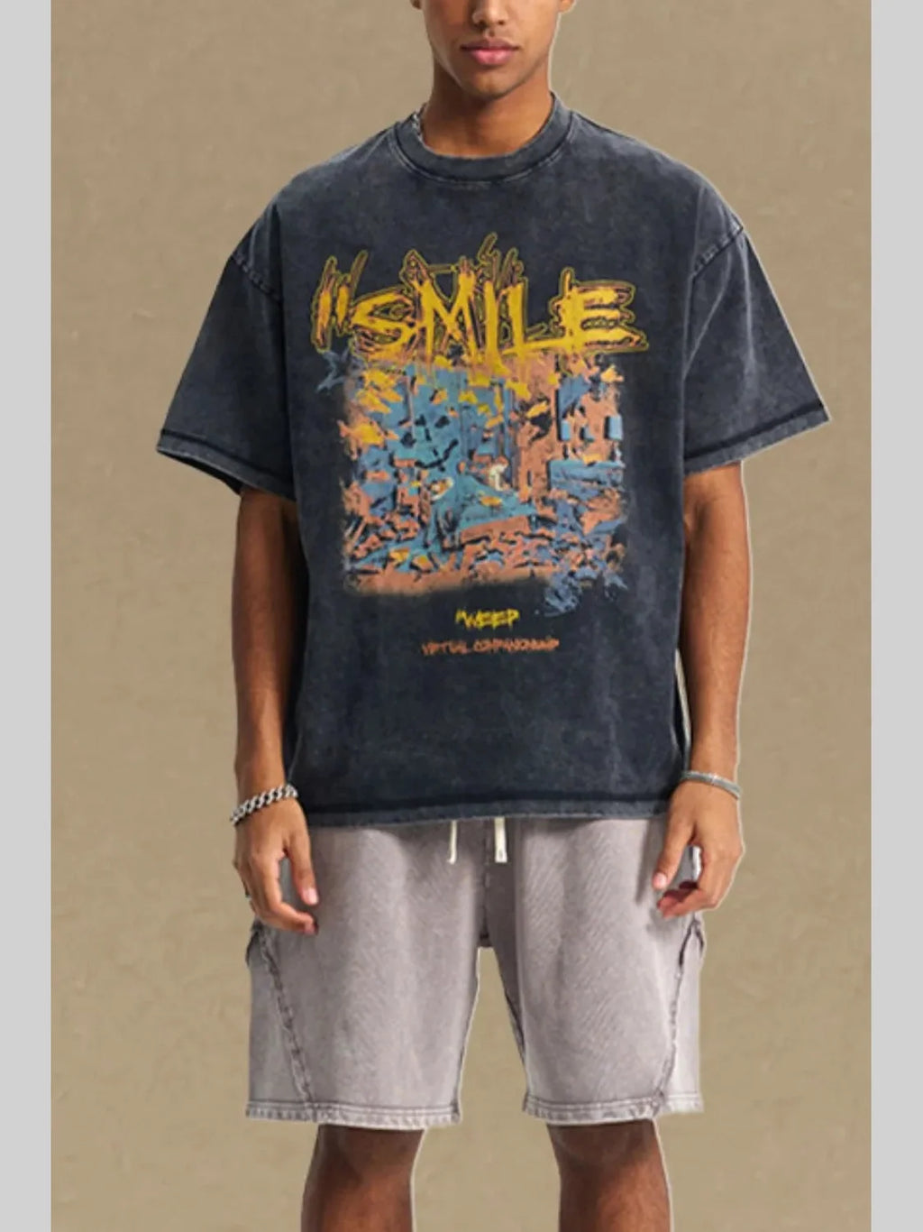Men's Graphic Round Neck T-Shirt | Half Sleeve Tee