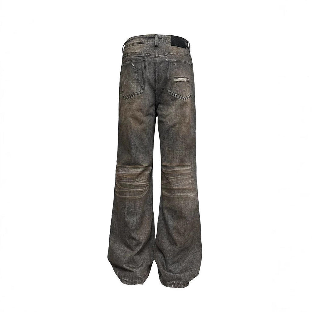 Retro Loose Bootcut Wide-leg Denim Jeans For Men