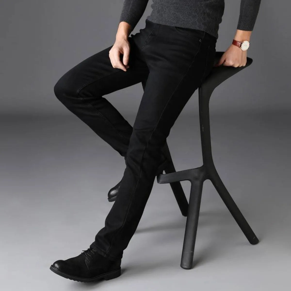 Men's Black Straight Pants