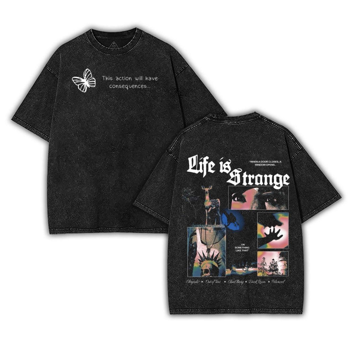 Life is Strange Washed Tshirt V2 – Washed Tee Cotton Menswear Top  | SEP 49
